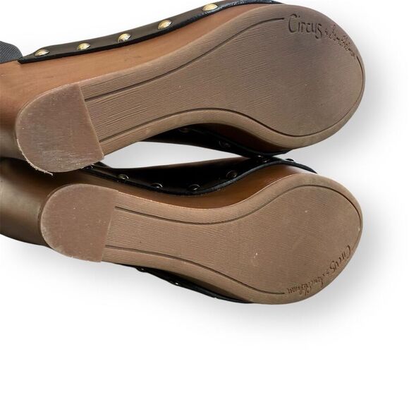 Circus by Sam Edelman Clara Black Platform Wedge Sandals Size 8M - Picture 7 of 10